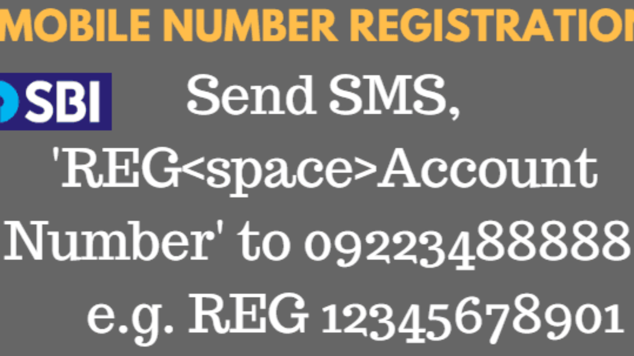 How To Register Mobile Number In Sbi For Balance Enquiry