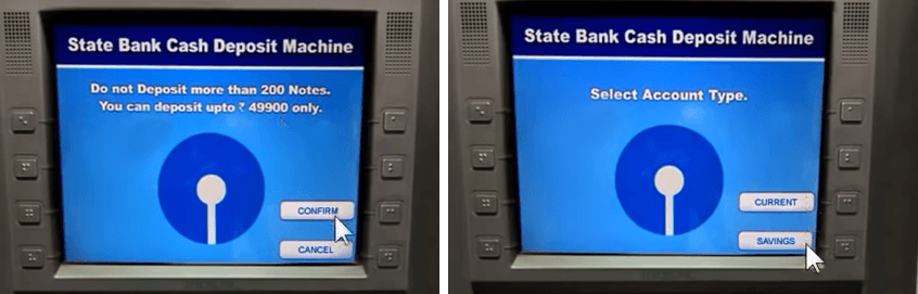 depósito en efectivo paso de cajero automático sbi 3