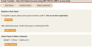 icici add payee