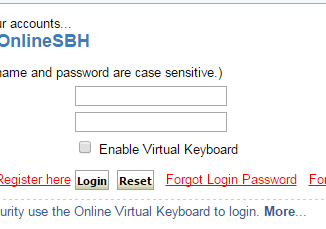 sbh online login