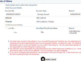 payment confirm in sbi