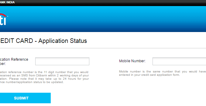 track citibank credit card status online