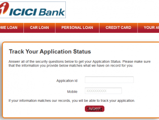 check icici credit card application status online