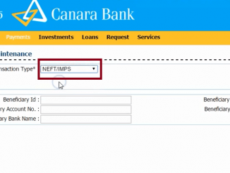 beneficiary maintenance canara bank