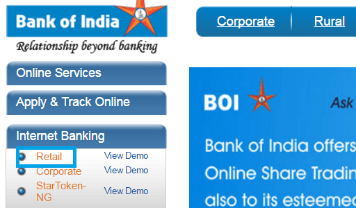 How To Login First Time In Bank Of India Internet Banking