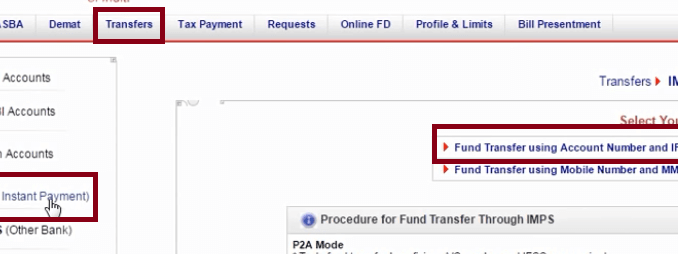 imps transfer union bank of india