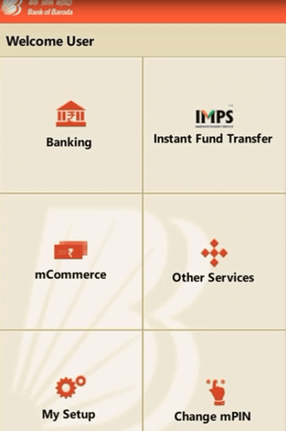 m connect app home page bank of baroda