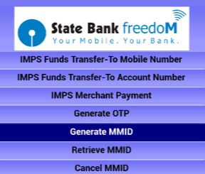 mmid in sbi freedom app