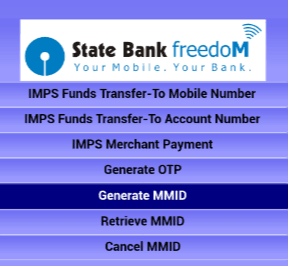 mmid in sbi freedom app