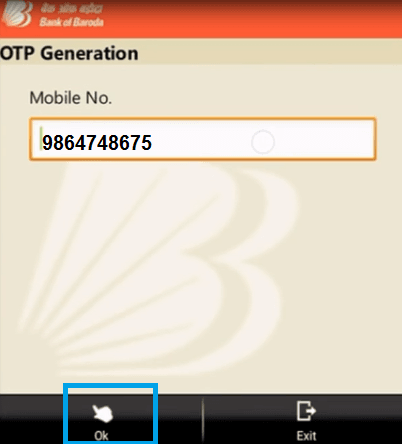 mobile number in bob app