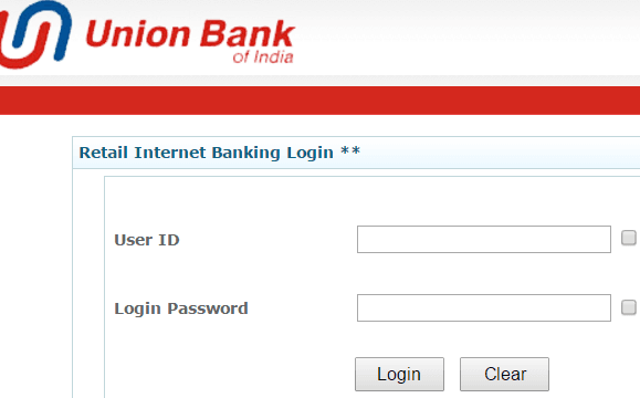 union bank of india login page