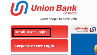 union bank of india net banking page