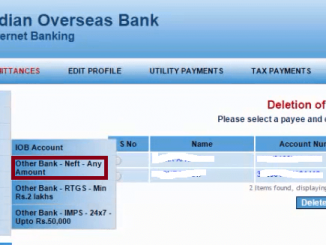 fund transfer to other bank from iob account