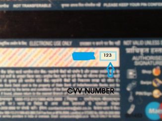 cvv number in sbi debit card