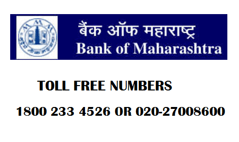bank of maharashtra toll free numbers
