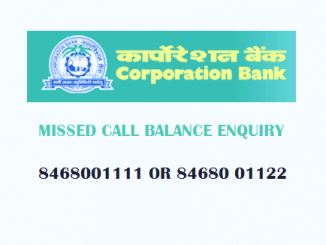 corporation bank missed call balance enquiry