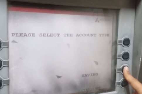 select account type axis bank atm