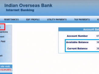 iob account balance check via net banking