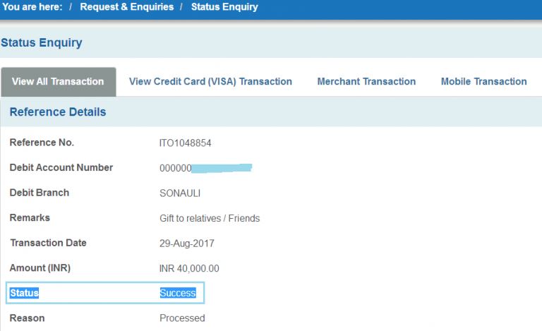 how to check refund with bank reference number sbi