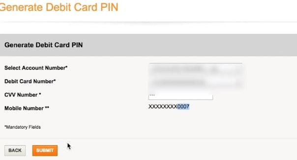 generate debit card pin