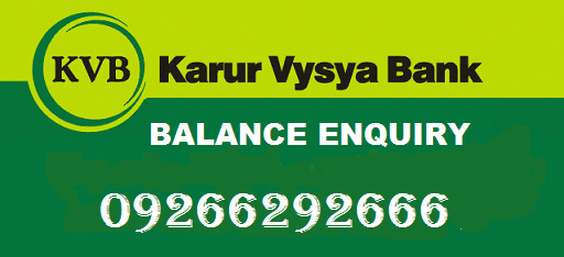 karur vysya bank missed call balance enquiry number