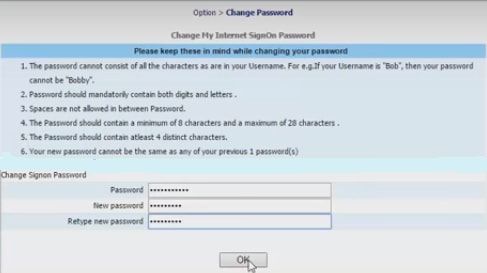 new login password bank of india
