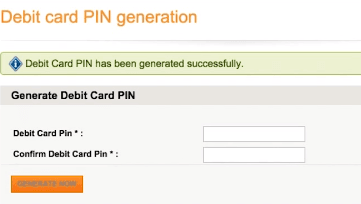 pin generated sucessfully