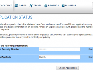 american express credit card status online