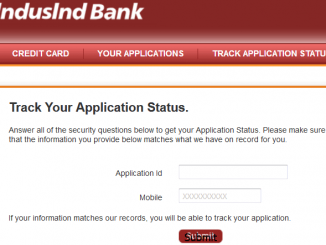 indusind credit card status online