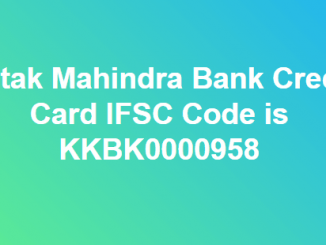 IFSC Code for Kotak Mahindra Bank Credit Card