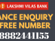 lakshmi vilas bank balance enquiry number