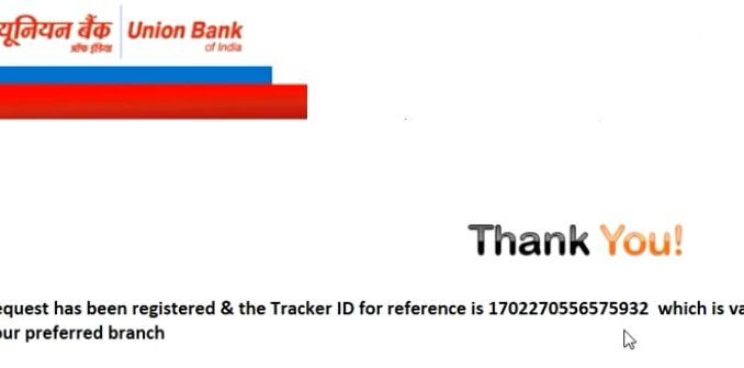 union bank of india acccount opening confirmation