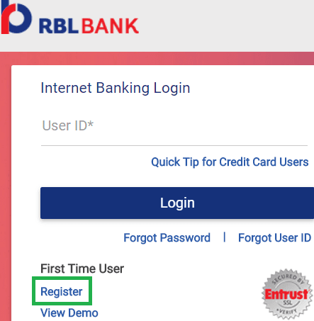 rbl net banking registration