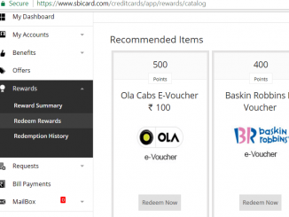 sbi credit card rewards