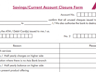 axis bank closure form sample