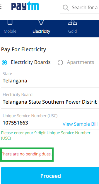 check electricity bill status online