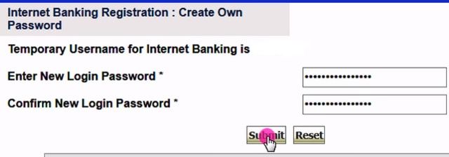 create temporary username and login password for sbi net banking