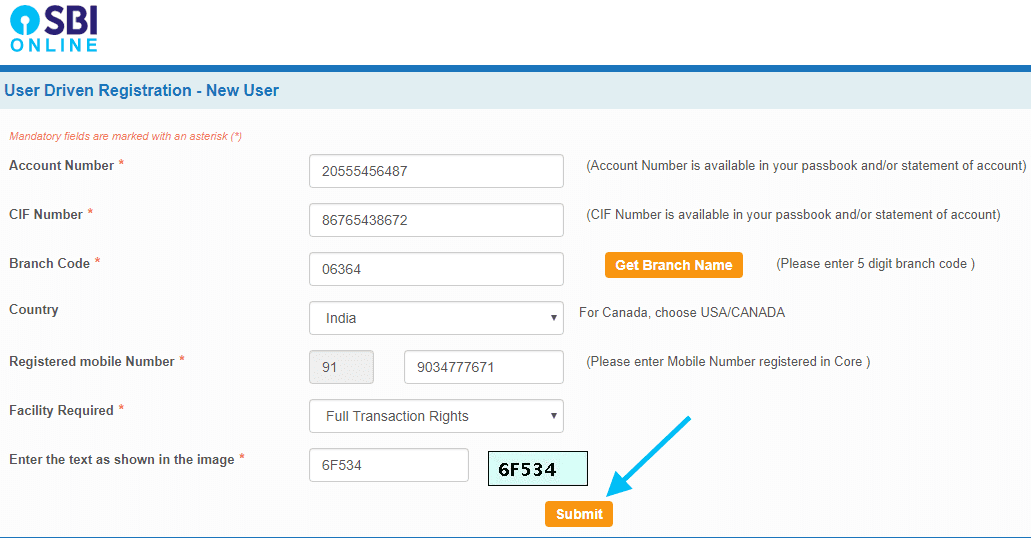 New registration