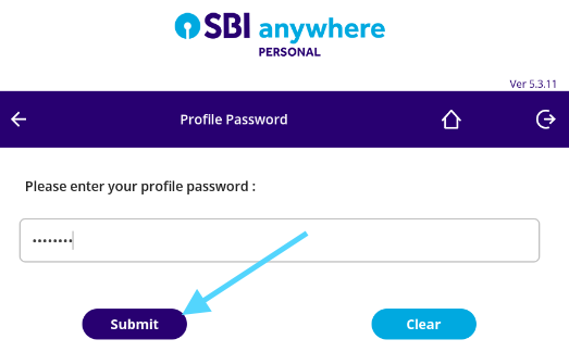 profile password sbi anywhere personal app