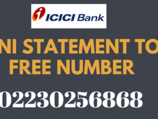 ICICI Bank Mini Statement Toll Free Number