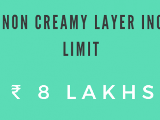 obc non creamy layer income limit