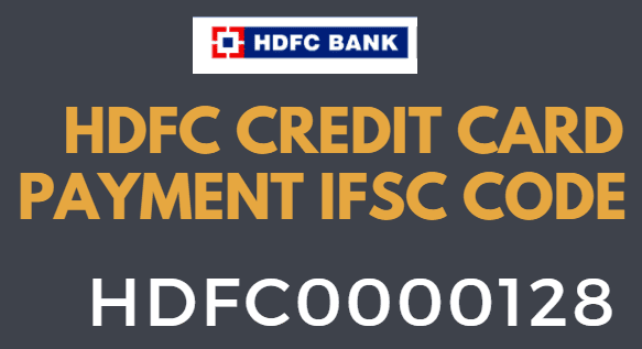 hdfc credit card payment ifsc code
