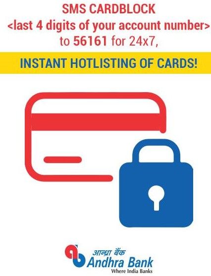 block andhra bank atm debit card