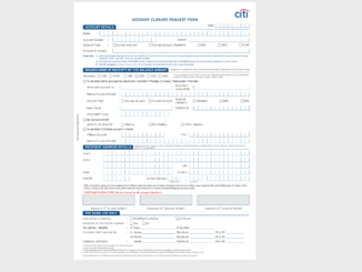 citibank account closure form sample