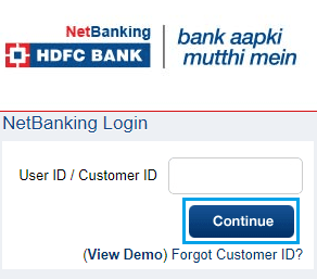 hdfc net banking login