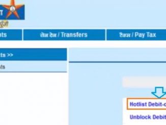 hotlist Debit-cum-ATM card bank of India