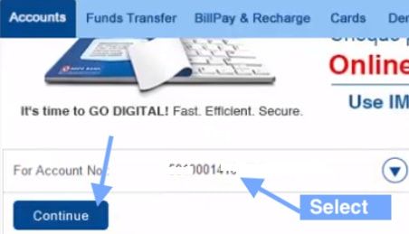 request cheque book HDFC Bank