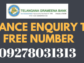 Telangana Grameena Bank Missed Call Balance Enquiry Number