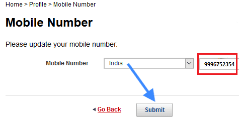 mobile number update kotak bank net banking