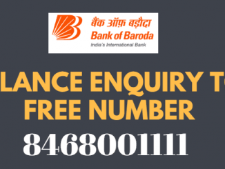 bank of baroda missed call balance enquiry number